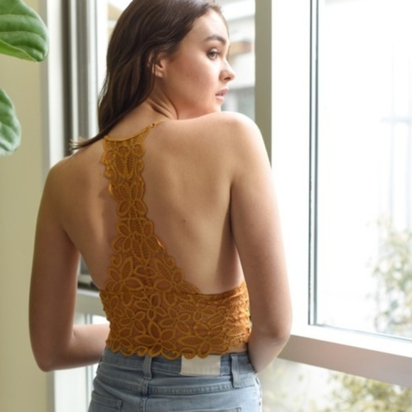 LACE CROPPED TOP/BRALETTE - Picture 2 of 3